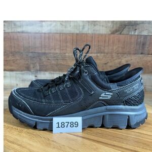 Skechers Hands Free Slip-Ins Summits All-Terrian Men 9 Wide Black Sneakers Trail